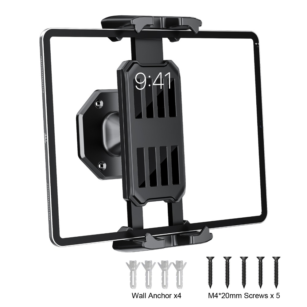Tablet Stand Accessories - Wandmontierter Telefonhalter Tablet-Ständer Verstellbare Klemme 360°