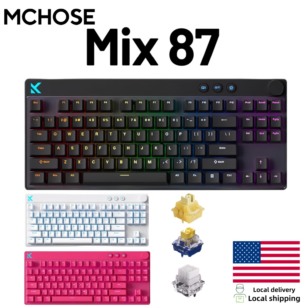 Tablet Accessories Keyboard - Mchose Mix87 Magnetische Schalter-Tastatur Kabelgebundene Gaming-Tastatur