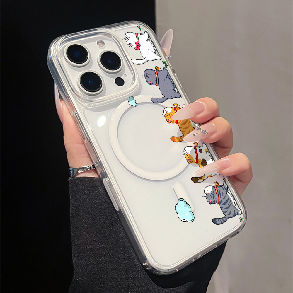 Apple Iphone 15 Pro Max - Niedliche Cartoon-Katzen-Handyhülle für iPhone 17 11