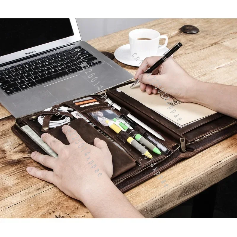 Tablet Tech Accessories - Zubehör Leder-Tablet-Aufbewahrungstasche für iPad mit Stiftfach