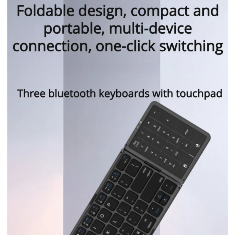 Neue dreifach faltbare Bluetoo – Tablet Accessories Keyboard Bewertung und Preis